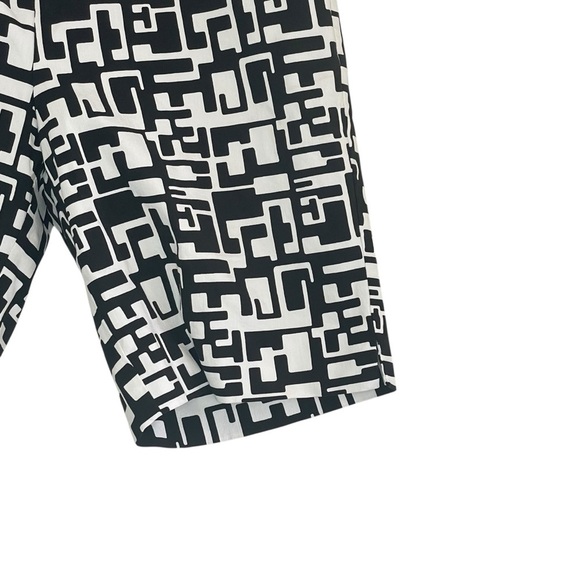 SWING Control Gold Black and White Geometric Print Shorts size 16 - Picture 4 of 10